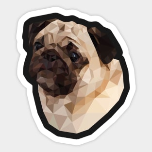 Pug Polygon Design T Shirt for Dog Lovers Sticker